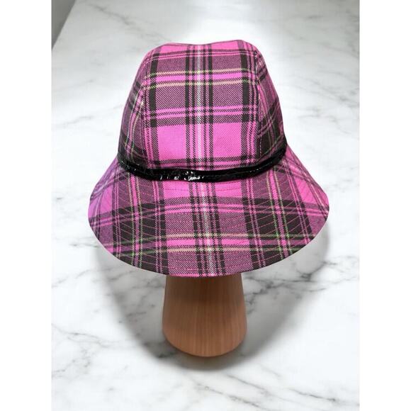 Y2K Coach Wool Plaid Fedora Hat Size M/L main image 6